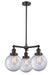 Innovations - 207-BK-G202-8 - Three Light Chandelier - Franklin Restoration - Matte Black