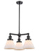 Innovations - 207-BK-G41 - Three Light Chandelier - Franklin Restoration - Matte Black