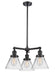 Innovations - 207-BK-G42 - Three Light Chandelier - Franklin Restoration - Matte Black