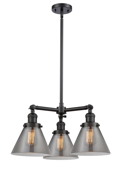 Innovations - 207-BK-G43-LED - LED Chandelier - Franklin Restoration - Matte Black