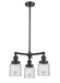 Innovations - 207-BK-G52 - Three Light Chandelier - Franklin Restoration - Matte Black