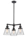 Innovations - 207-BK-G62 - Three Light Chandelier - Franklin Restoration - Matte Black