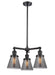 Innovations - 207-BK-G63 - Three Light Chandelier - Franklin Restoration - Matte Black