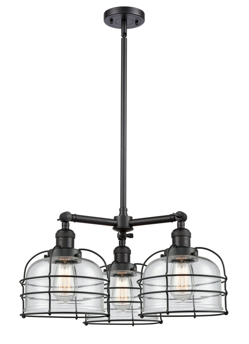 Innovations - 207-BK-G72-CE-LED - LED Chandelier - Franklin Restoration - Matte Black