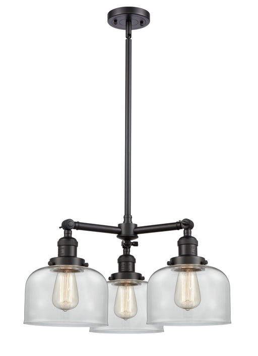 Innovations - 207-BK-G72-LED - LED Chandelier - Franklin Restoration - Matte Black