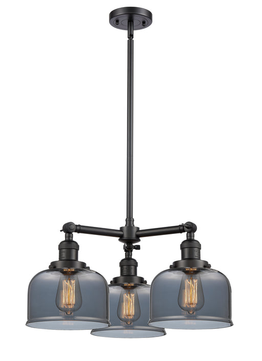 Innovations - 207-BK-G73-LED - LED Chandelier - Franklin Restoration - Matte Black