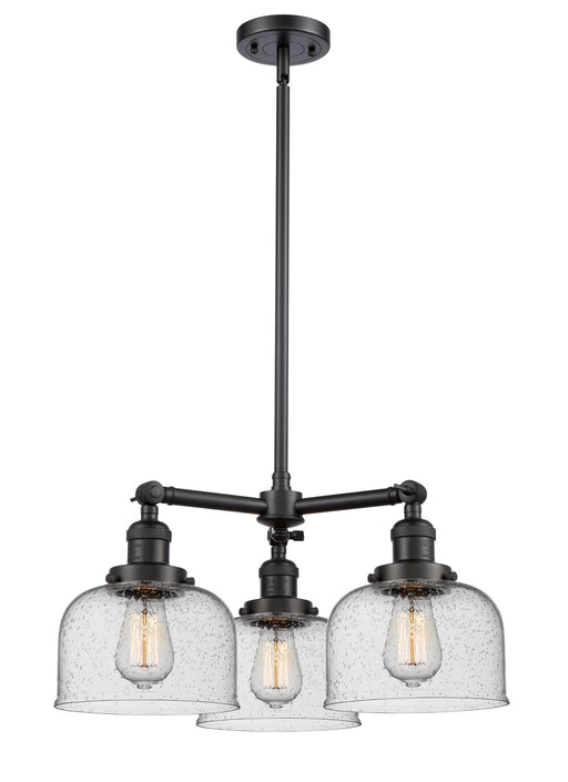 Innovations - 207-BK-G74-LED - LED Chandelier - Franklin Restoration - Matte Black
