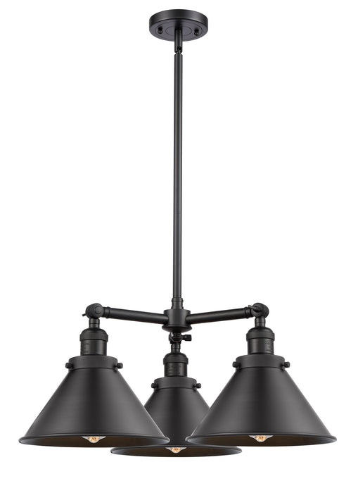 Innovations - 207-BK-M10-LED - LED Chandelier - Franklin Restoration - Matte Black