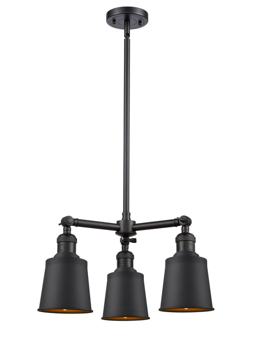 Innovations - 207-BK-M9-BK-LED - LED Chandelier - Franklin Restoration - Matte Black