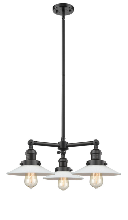 Innovations - 207-OB-G1 - Three Light Chandelier - Franklin Restoration - Oil Rubbed Bronze