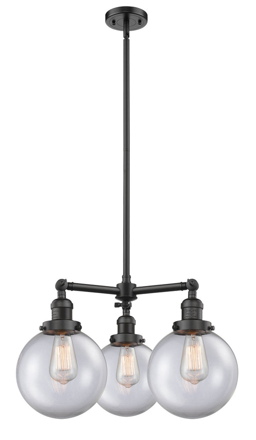 Innovations - 207-OB-G202-8-LED - LED Chandelier - Franklin Restoration - Oil Rubbed Bronze