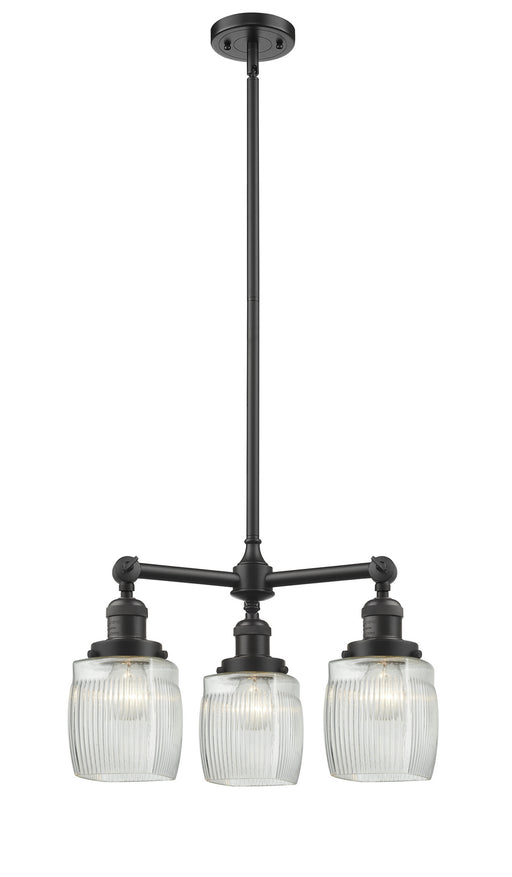 Innovations - 207-OB-G302 - Three Light Chandelier - Franklin Restoration - Oil Rubbed Bronze