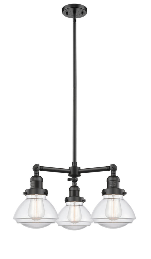 Innovations - 207-OB-G322 - Three Light Chandelier - Franklin Restoration - Oil Rubbed Bronze