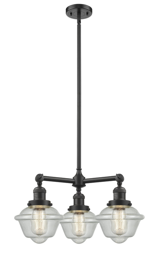 Innovations - 207-OB-G534 - Three Light Chandelier - Franklin Restoration - Oil Rubbed Bronze