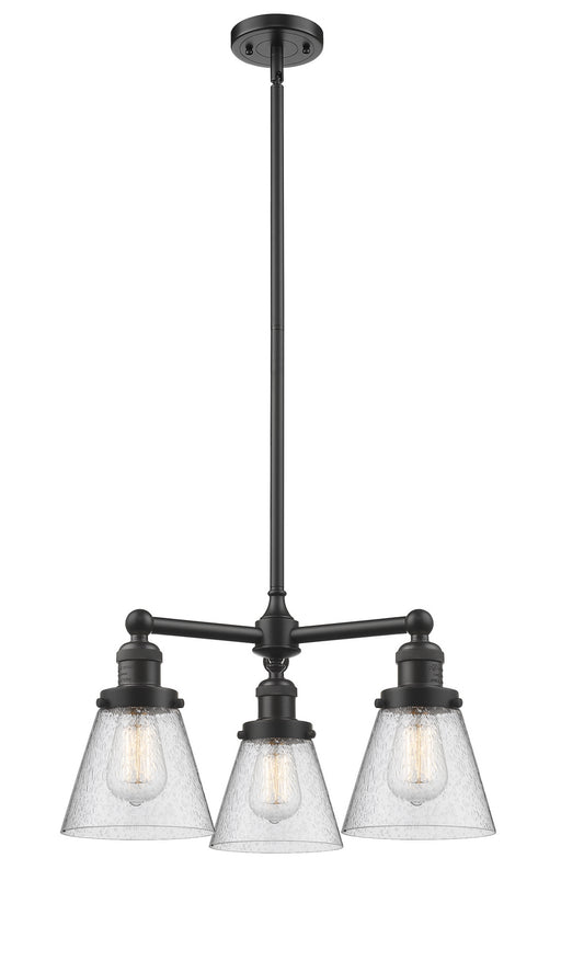 Innovations - 207-OB-G64-LED - LED Chandelier - Franklin Restoration - Oil Rubbed Bronze