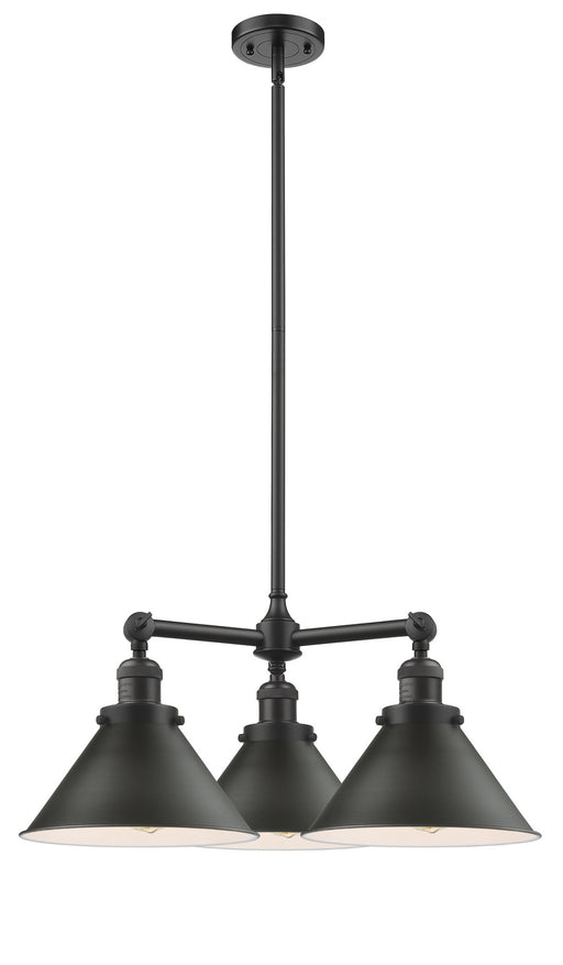 Innovations - 207-OB-M10 - Three Light Chandelier - Franklin Restoration - Oil Rubbed Bronze
