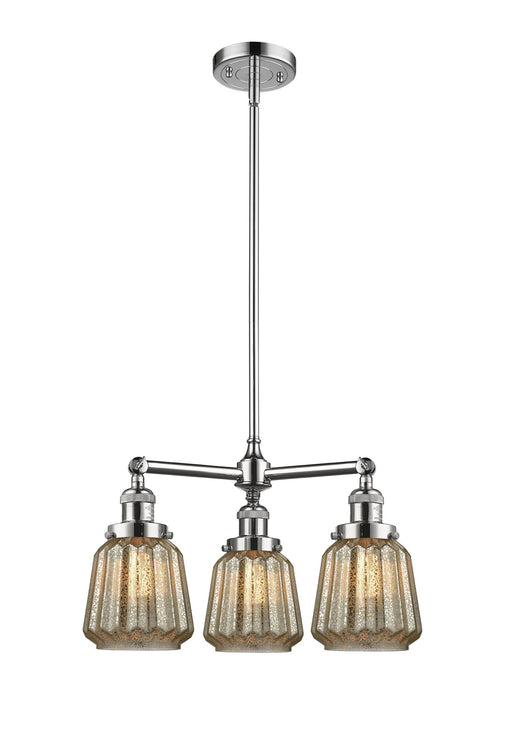 Innovations - 207-PC-G146 - Three Light Chandelier - Franklin Restoration - Polished Chrome