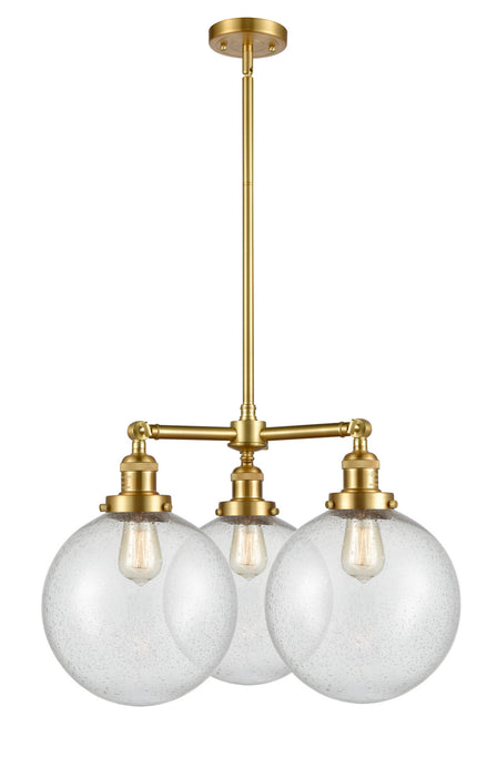 Innovations - 207-SG-G204-10-LED - LED Chandelier - Franklin Restoration - Satin Gold