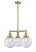 Innovations - 207-SG-G204-8 - Three Light Chandelier - Franklin Restoration - Satin Gold