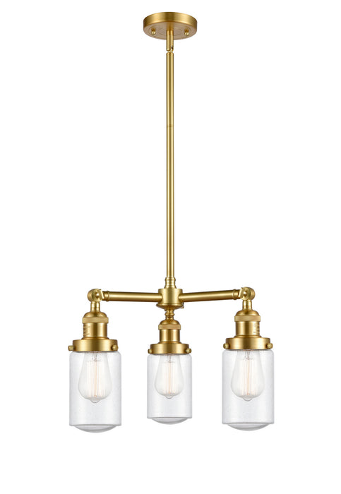 Innovations - 207-SG-G314-LED - LED Chandelier - Franklin Restoration - Satin Gold