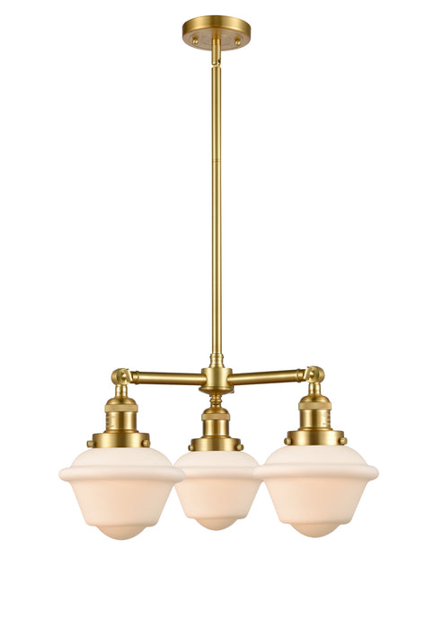 Innovations - 207-SG-G531 - Three Light Chandelier - Franklin Restoration - Satin Gold