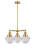 Innovations - 207-SG-G534 - Three Light Chandelier - Franklin Restoration - Satin Gold