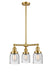 Innovations - 207-SG-G54 - Three Light Chandelier - Franklin Restoration - Satin Gold