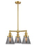 Innovations - 207-SG-G63 - Three Light Chandelier - Franklin Restoration - Satin Gold