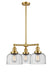 Innovations - 207-SG-G74-LED - LED Chandelier - Franklin Restoration - Satin Gold