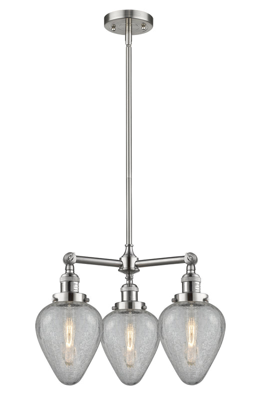 Innovations - 207-SN-G165-LED - LED Chandelier - Franklin Restoration - Brushed Satin Nickel