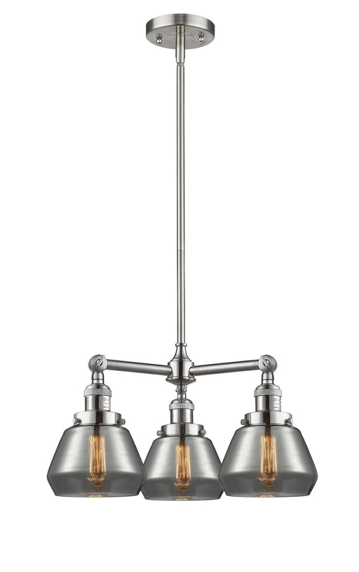 Innovations - 207-SN-G173-LED - LED Chandelier - Franklin Restoration - Brushed Satin Nickel
