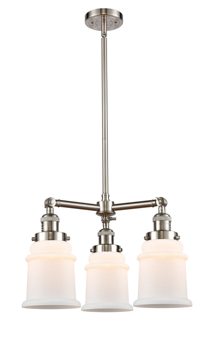 Innovations - 207-SN-G181 - Three Light Chandelier - Franklin Restoration - Brushed Satin Nickel