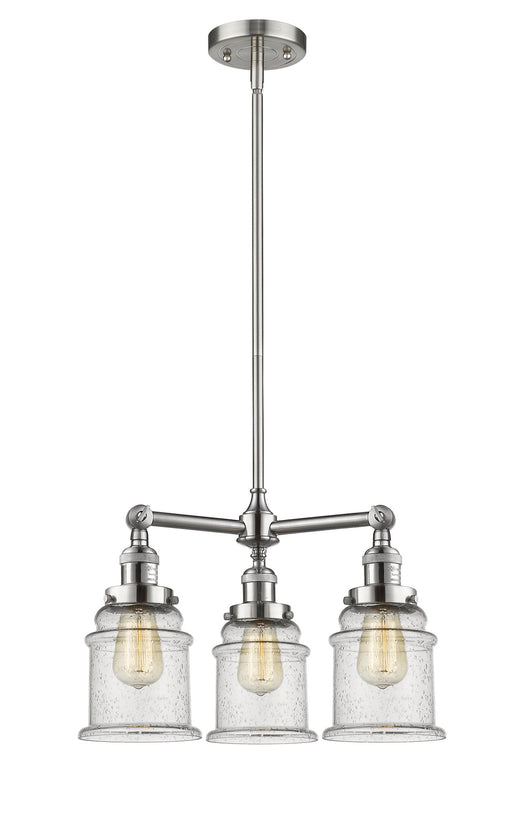 Innovations - 207-SN-G184-LED - LED Chandelier - Franklin Restoration - Brushed Satin Nickel