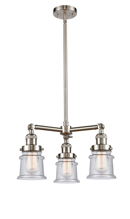 Innovations - 207-SN-G184S - Three Light Chandelier - Franklin Restoration - Brushed Satin Nickel