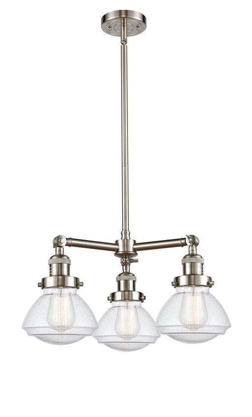Innovations - 207-SN-G324-LED - LED Chandelier - Franklin Restoration - Brushed Satin Nickel