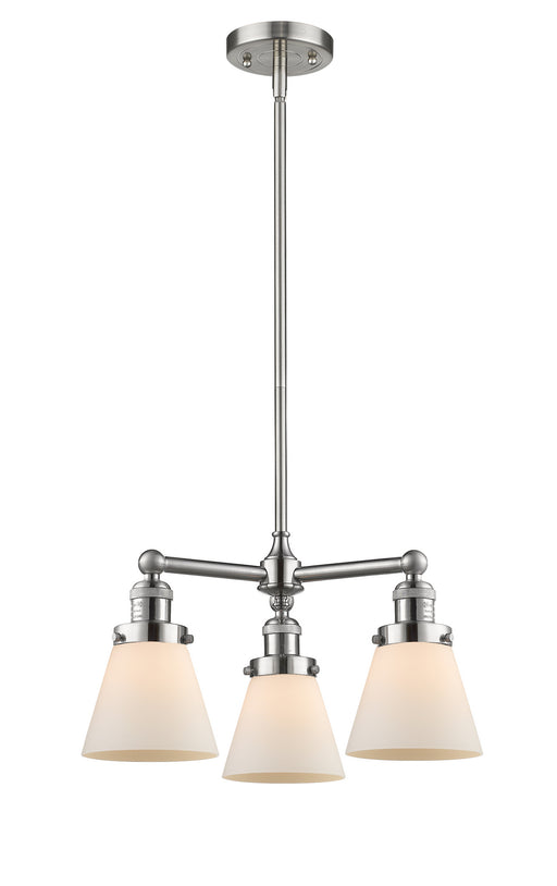 Innovations - 207-SN-G61-LED - LED Chandelier - Franklin Restoration - Brushed Satin Nickel