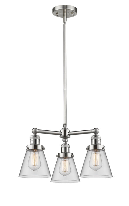 Innovations - 207-SN-G62-LED - LED Chandelier - Franklin Restoration - Brushed Satin Nickel