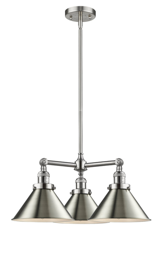 Innovations - 207-SN-M10-LED - LED Chandelier - Franklin Restoration - Brushed Satin Nickel