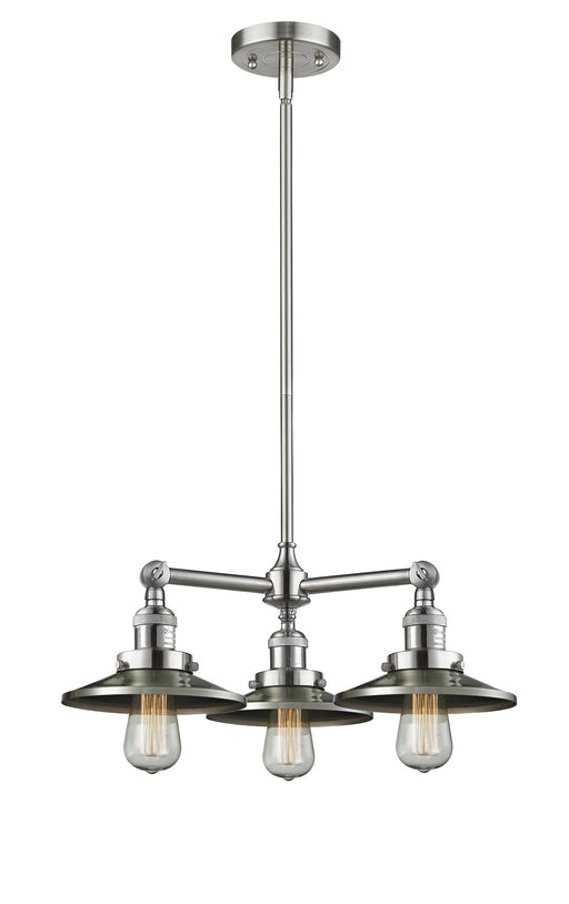 Innovations - 207-SN-M2-LED - LED Chandelier - Franklin Restoration - Brushed Satin Nickel