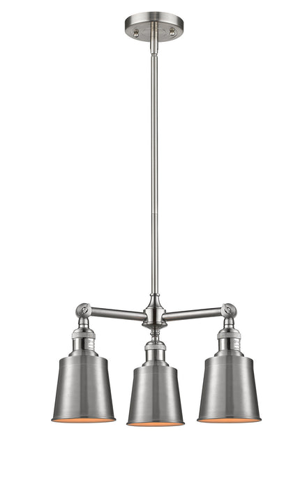 Innovations - 207-SN-M9-SN-LED - LED Chandelier - Franklin Restoration - Brushed Satin Nickel