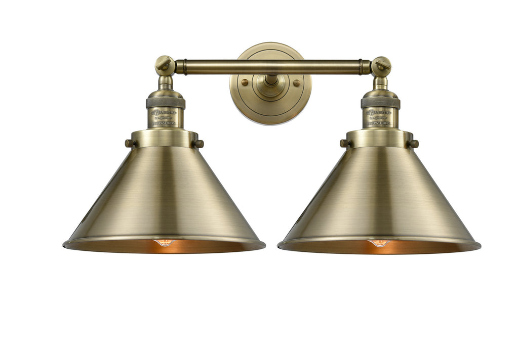 Innovations - 208-AB-M10-AB - Two Light Bath Vanity - Franklin Restoration - Antique Brass