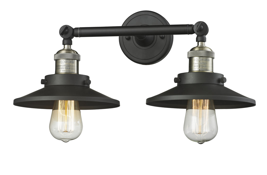 Innovations - 208-BAB-M6 - Two Light Bath Vanity - Franklin Restoration - Black Antique Brass