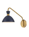 Lark - 83250MV-HB - LED Plug-In Wall Sconce - Simon - Matte Navy with Heritage Brass
