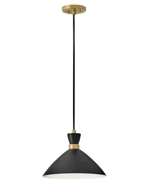 Lark - 83257BK-HB - LED Pendant - Simon - Black with Heritage Brass