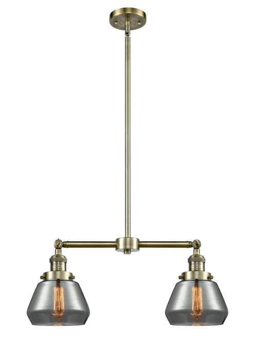 Innovations - 209-AB-G173 - Two Light Island Pendant - Franklin Restoration - Antique Brass