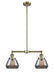 Innovations - 209-AB-G173 - Two Light Island Pendant - Franklin Restoration - Antique Brass
