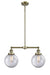 Innovations - 209-AB-G202-8-LED - LED Island Pendant - Franklin Restoration - Antique Brass