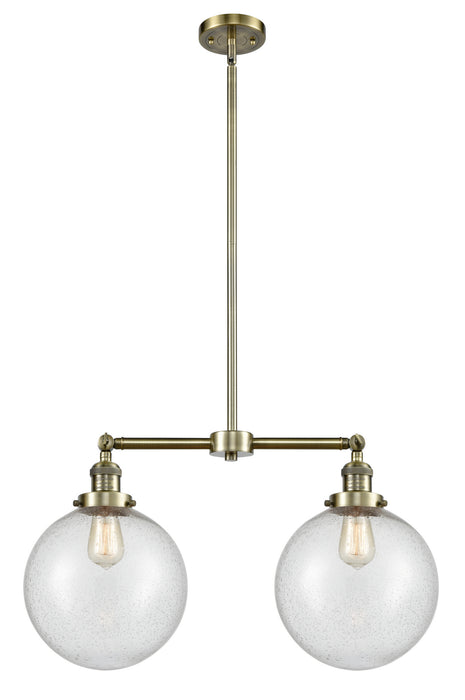 Innovations - 209-AB-G204-10-LED - LED Island Pendant - Franklin Restoration - Antique Brass