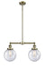 Innovations - 209-AB-G204-8-LED - LED Island Pendant - Franklin Restoration - Antique Brass