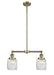Innovations - 209-AB-G302-LED - LED Island Pendant - Franklin Restoration - Antique Brass